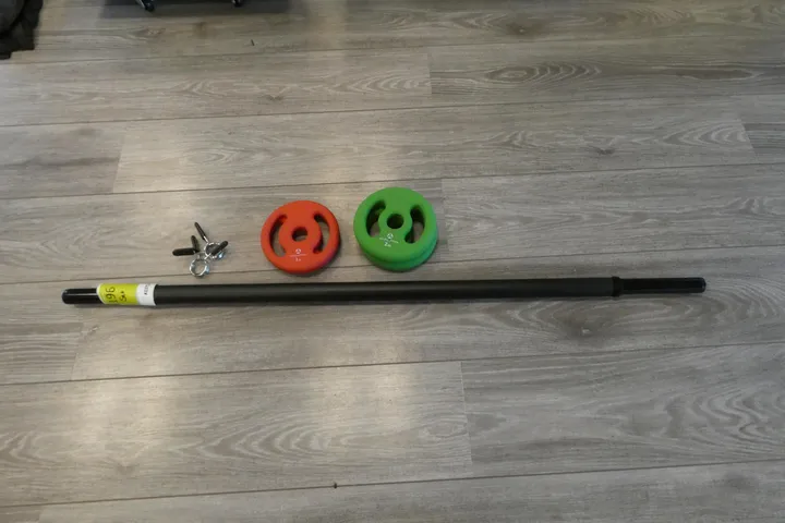 #DoYourFitness Langhantelstange-Set mit 3x Hantelscheiben (1/2 kg) & Verschlüssen